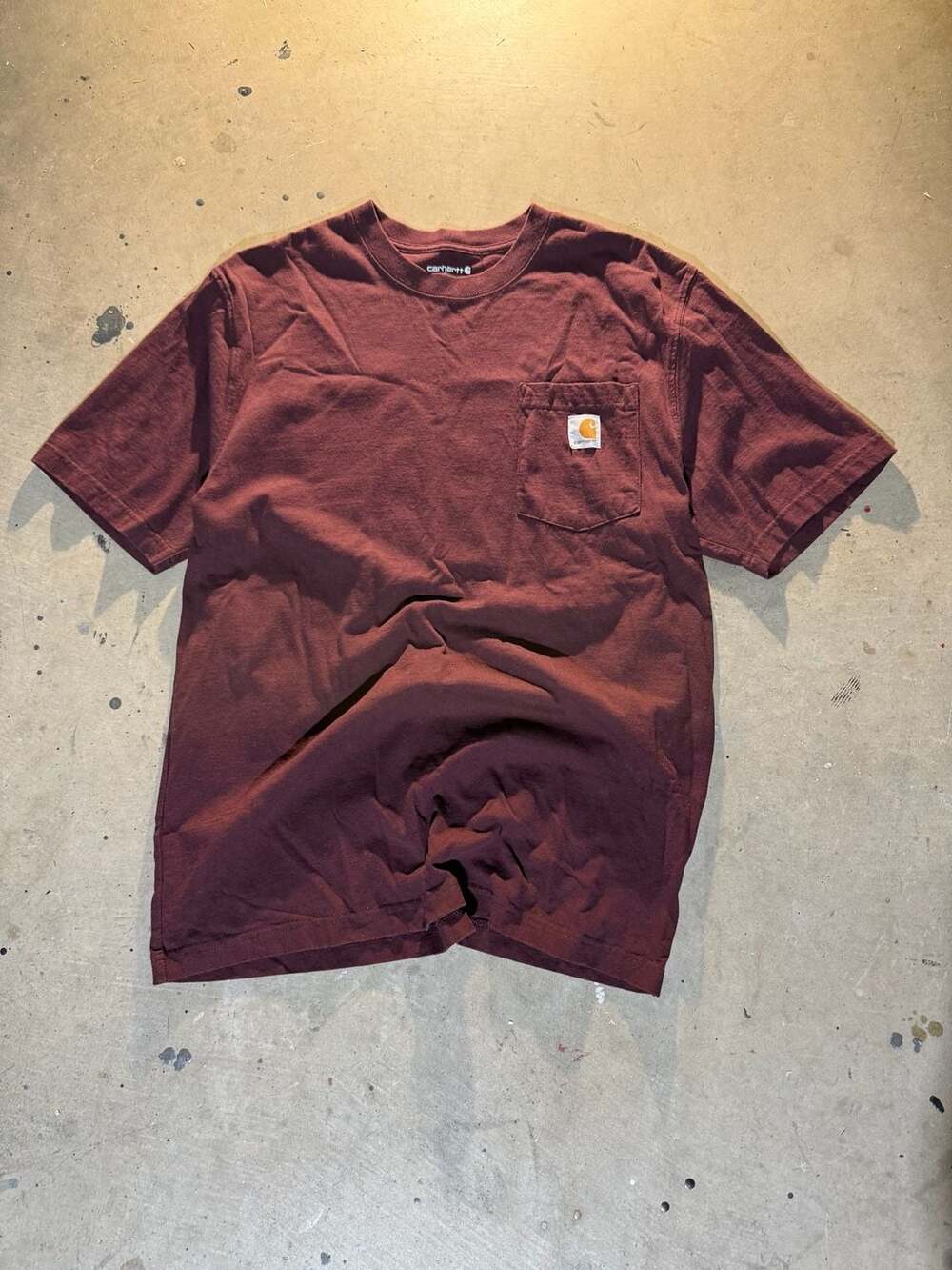 Carhartt Men's Iconic K87 Loose Fit Heavyweight Pocket T-Shirt Maroon Medium